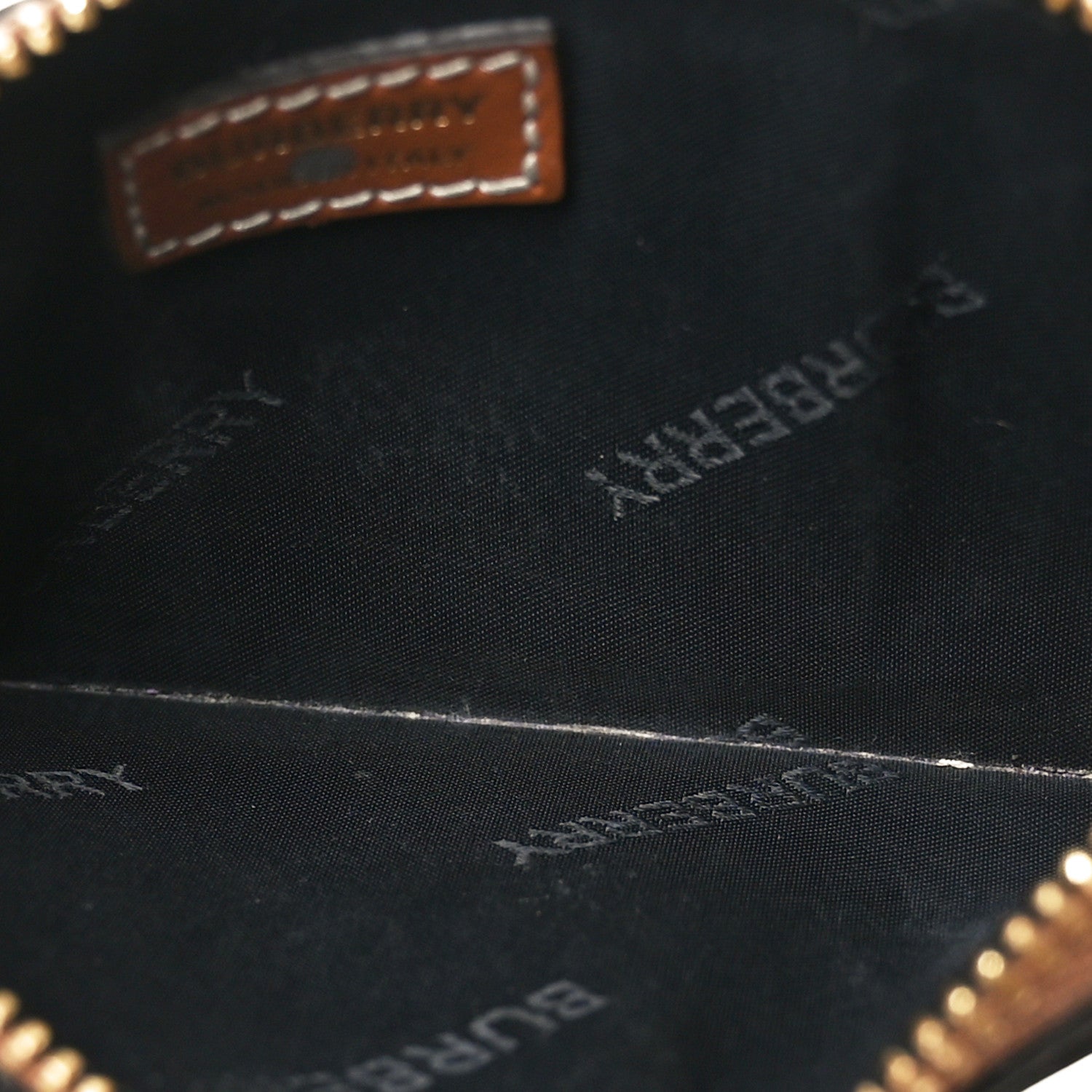 Burberry Check Calfskin Zip Card Case Holder Archive Beige 5 of 6
