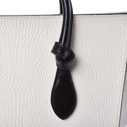Celine Elephant Calfskin Mini Bi-Color Tie Knot Tote White Black 9 of 16