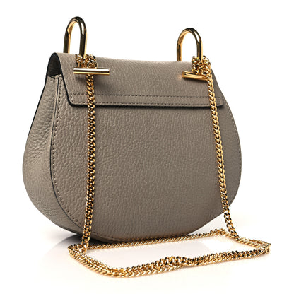 Chloe Grained Lambskin Mini Drew Shoulder Bag Motty Grey 3 of 12