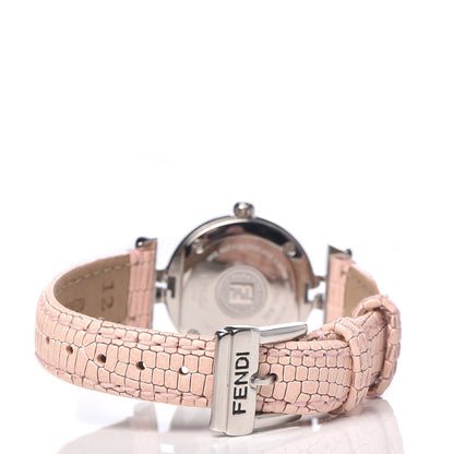 Fendi Stainless Steel Calfskin Diamond Pink Mother of Pearl 23mm Moda Quartz Watch 4 of 8