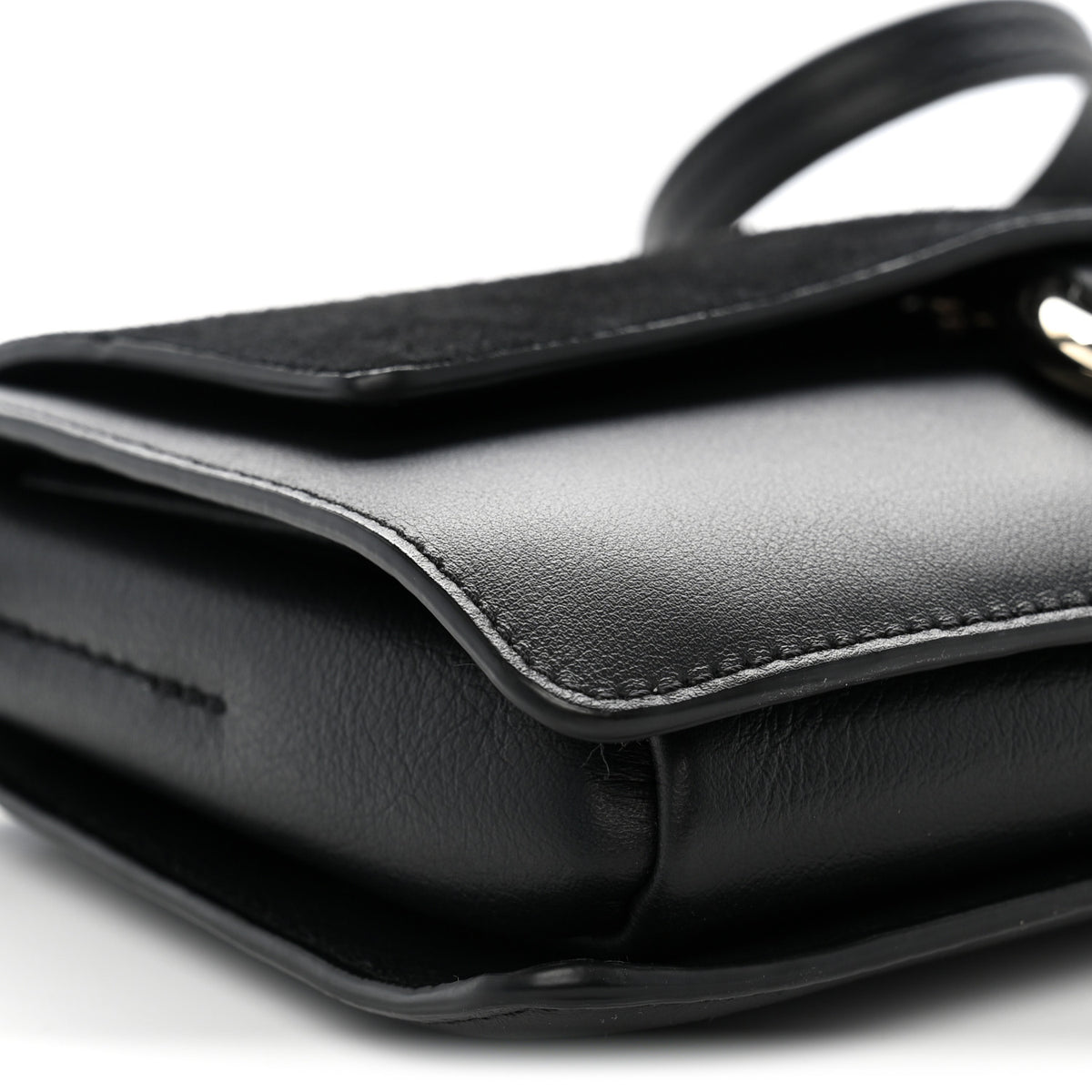 Chloe Suede Calfskin Small Faye Shoulder Bag Black 8 of 10