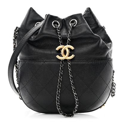 Chanel Calfskin Quilted Small Gabrielle Bucket Black 1 of 14