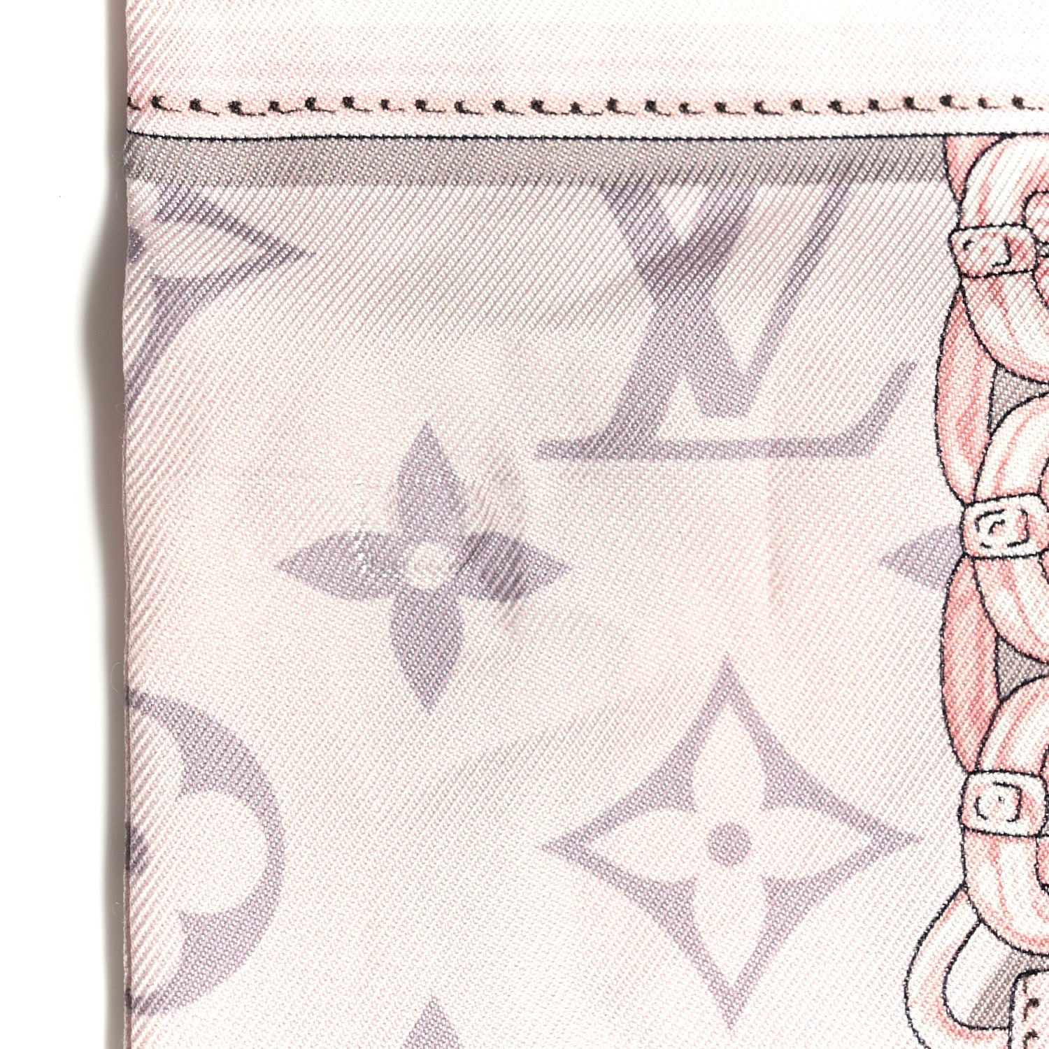 Louis Vuitton Silk Monogram Confidential Bandeau Light Pink 5 of 8