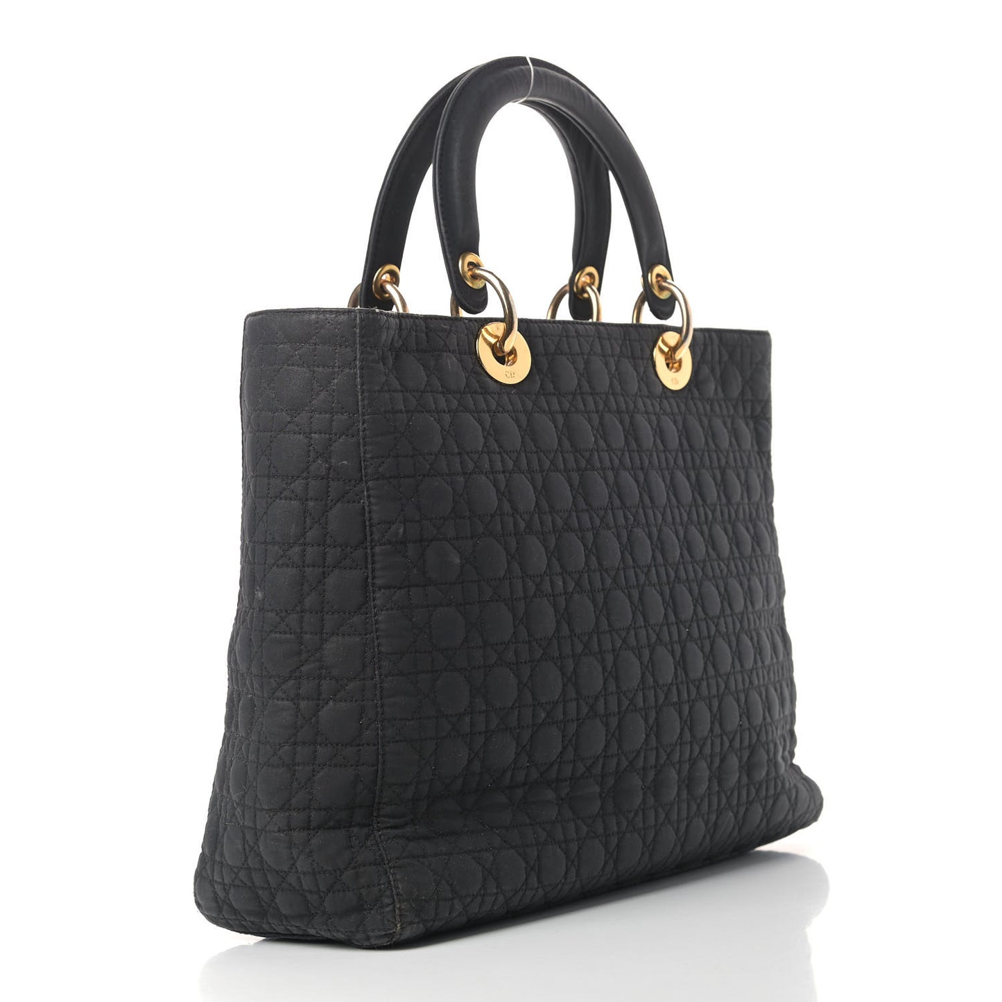 Nylon Cannage Large Lady Dior Black