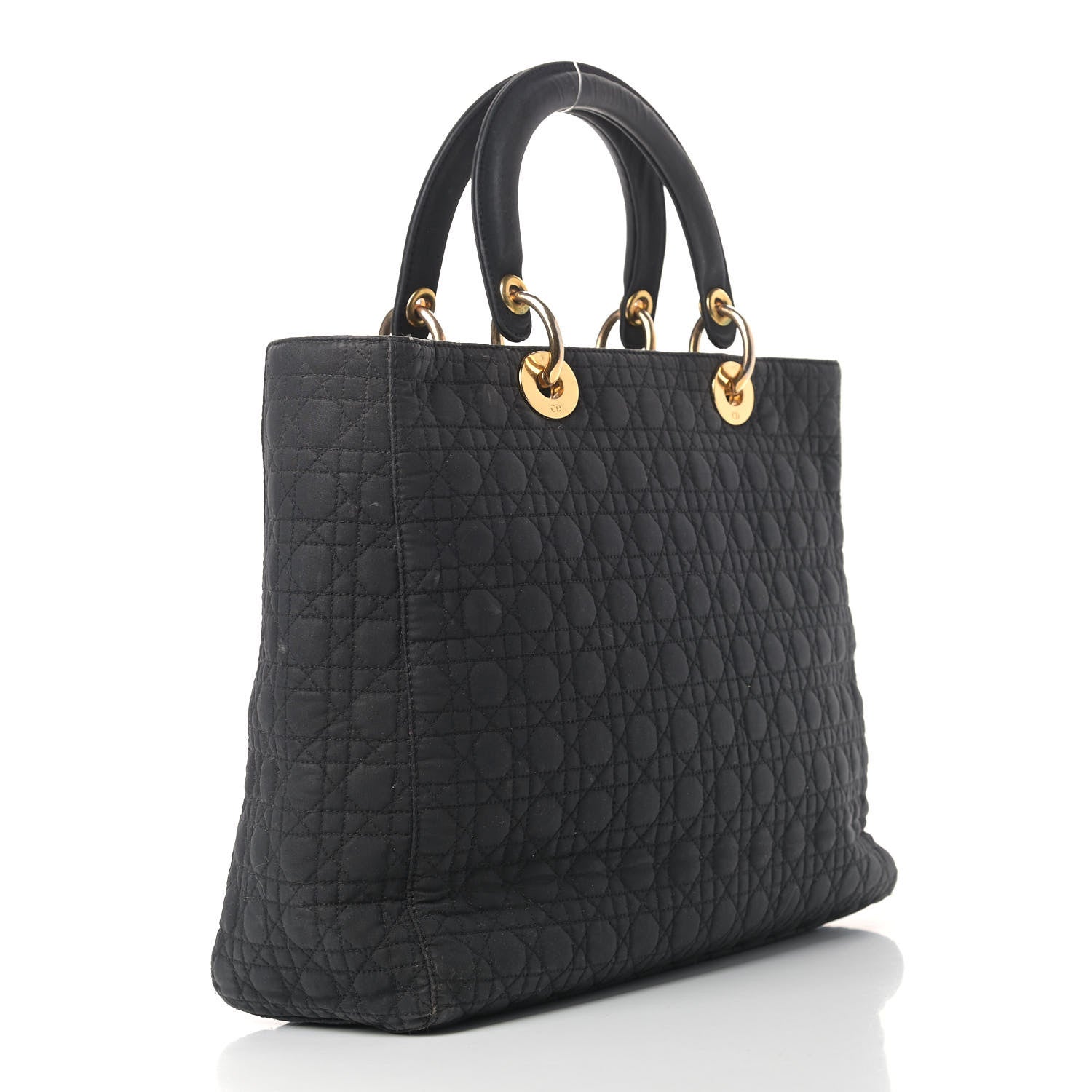 Christian Dior Nylon Cannage Large Lady Dior Black 3 of 15