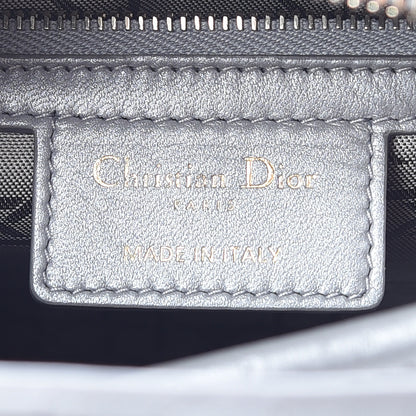 Christian Dior Pearly Lambskin Cannage Medium Lady Dior Grey 8 of 10