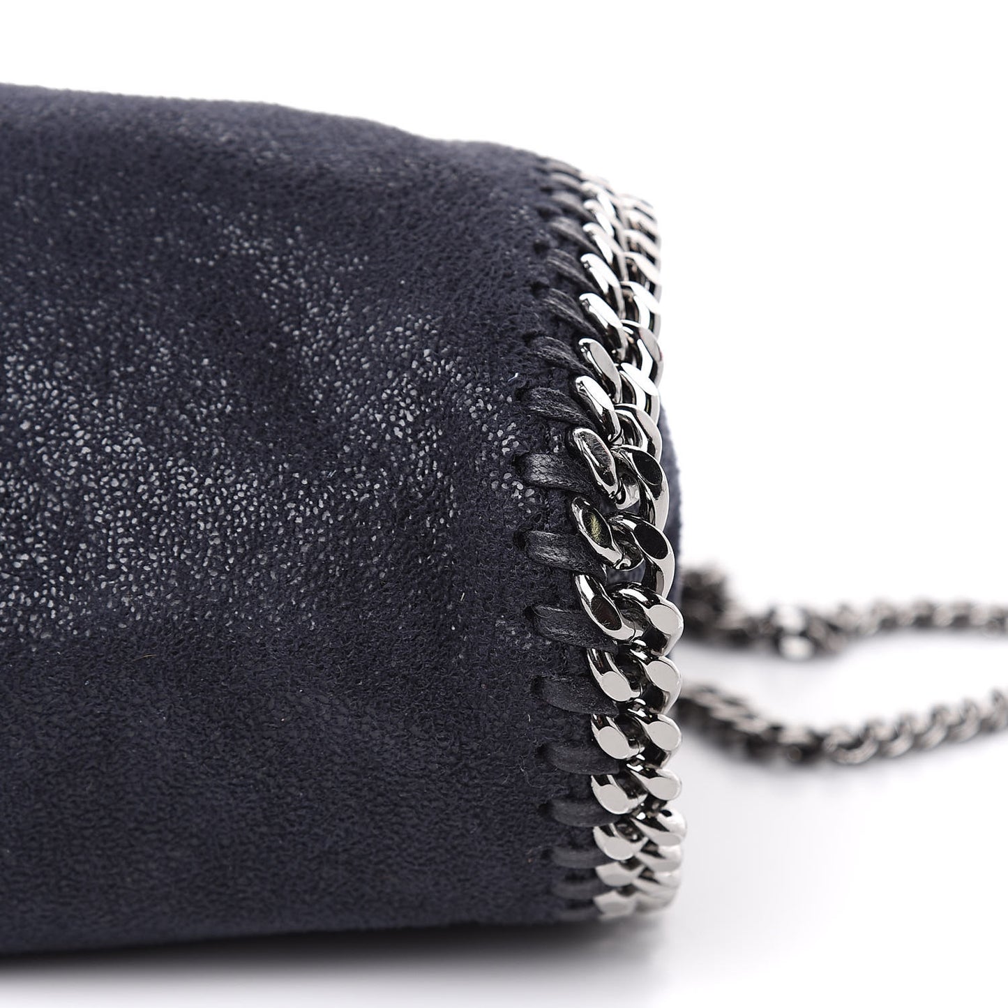 Shaggy Deer Mini Falabella Fold Over ToteNavy