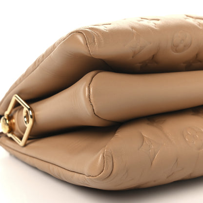 Louis Vuitton Lambskin Embossed Monogram Coussin PM Camel 10 of 11