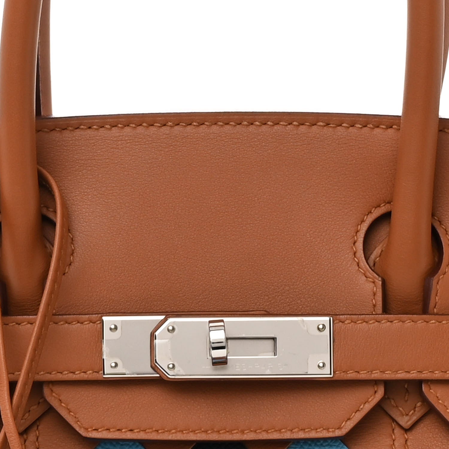 Hermes Swift Epsom Tressage Birkin 30 Gold Bleu de Nord Bleu Indigo 8 of 11