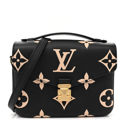 Louis Vuitton Empreinte Monogram Giant Pochette Metis Black Beige 1 of 12