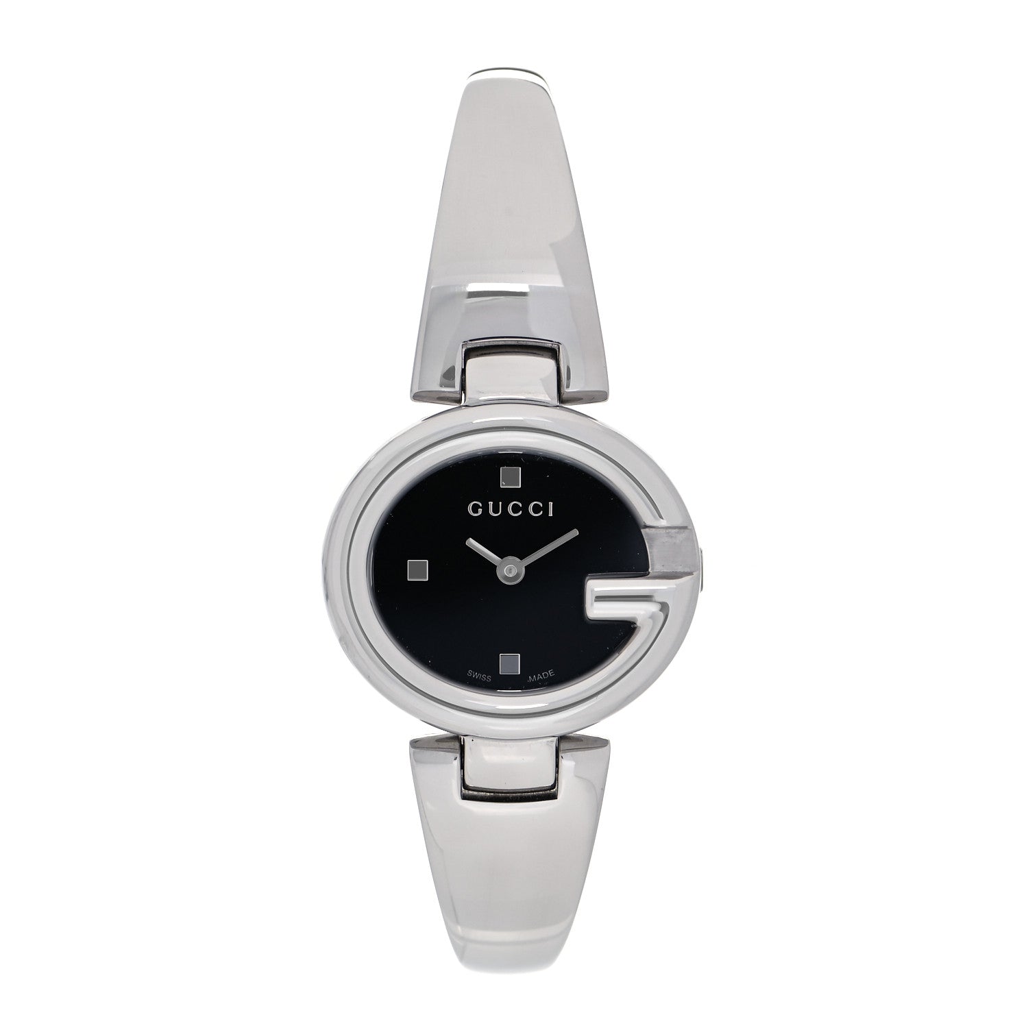 Gucci Stainless Steel 27mm Guccissima Quartz Watch Black 1 of 4