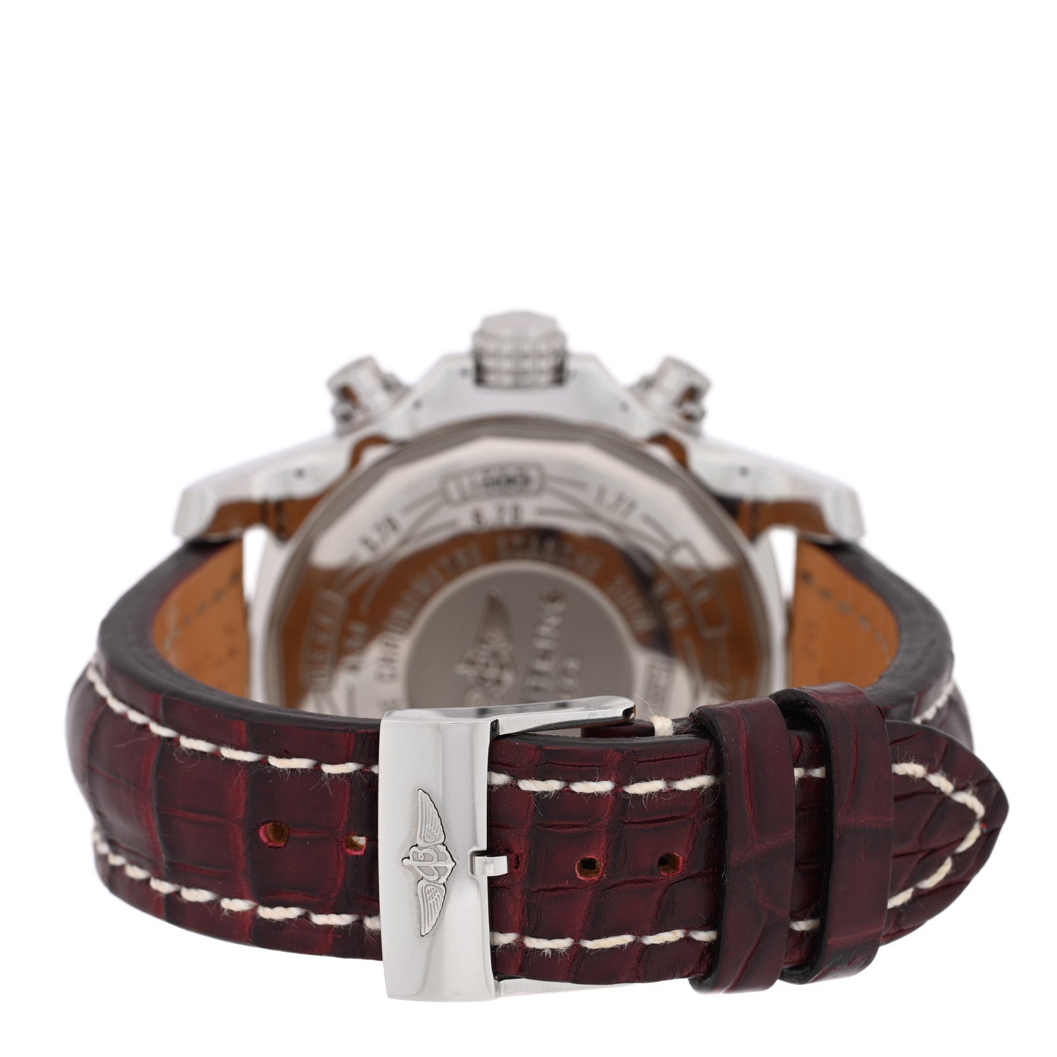 Breitling Stainless Steel Alligator 48mm Super Avenger II Automatic Watch Volcano Silver A13371 3 of 5