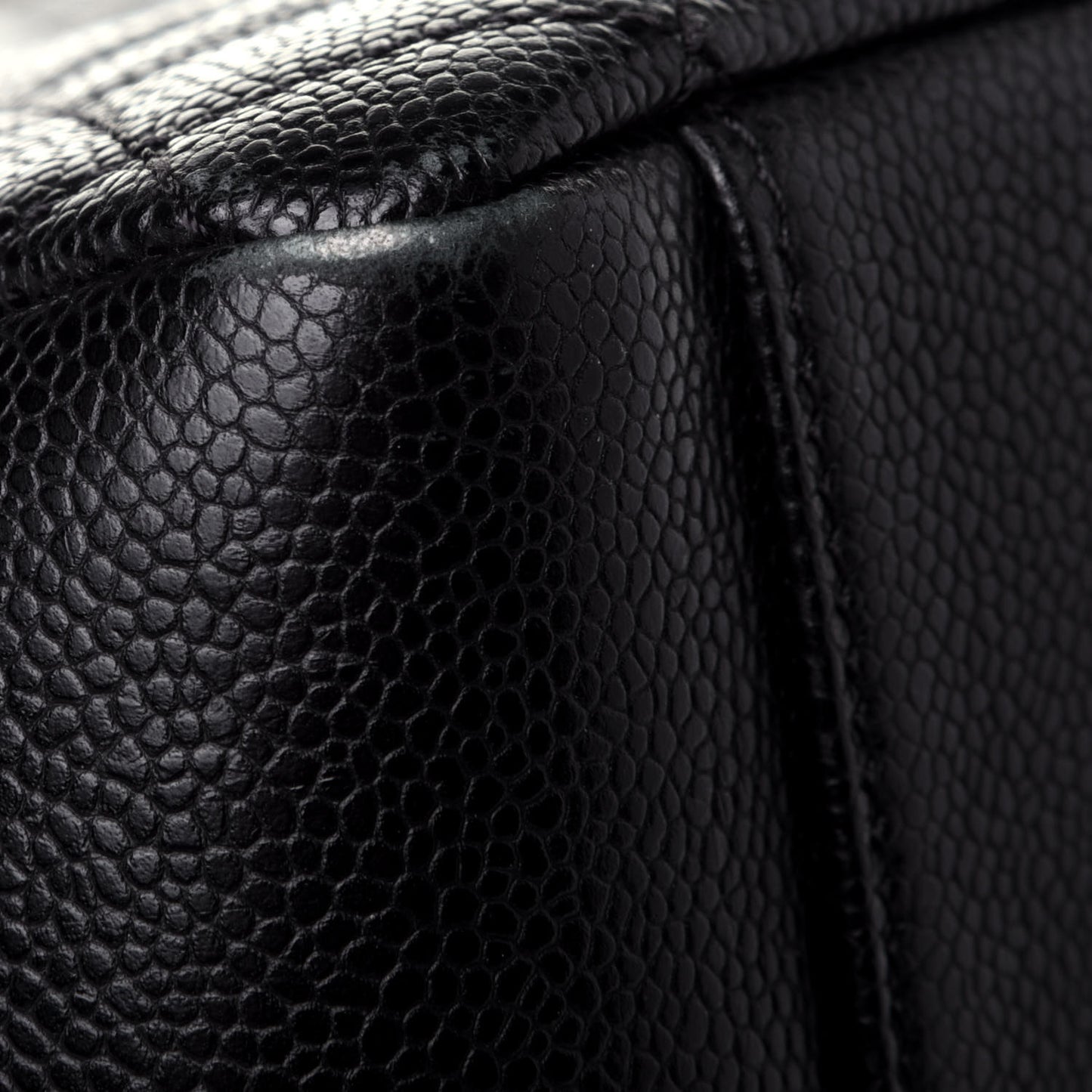 Caviar Quilted Grand Shopping Tote GST Black