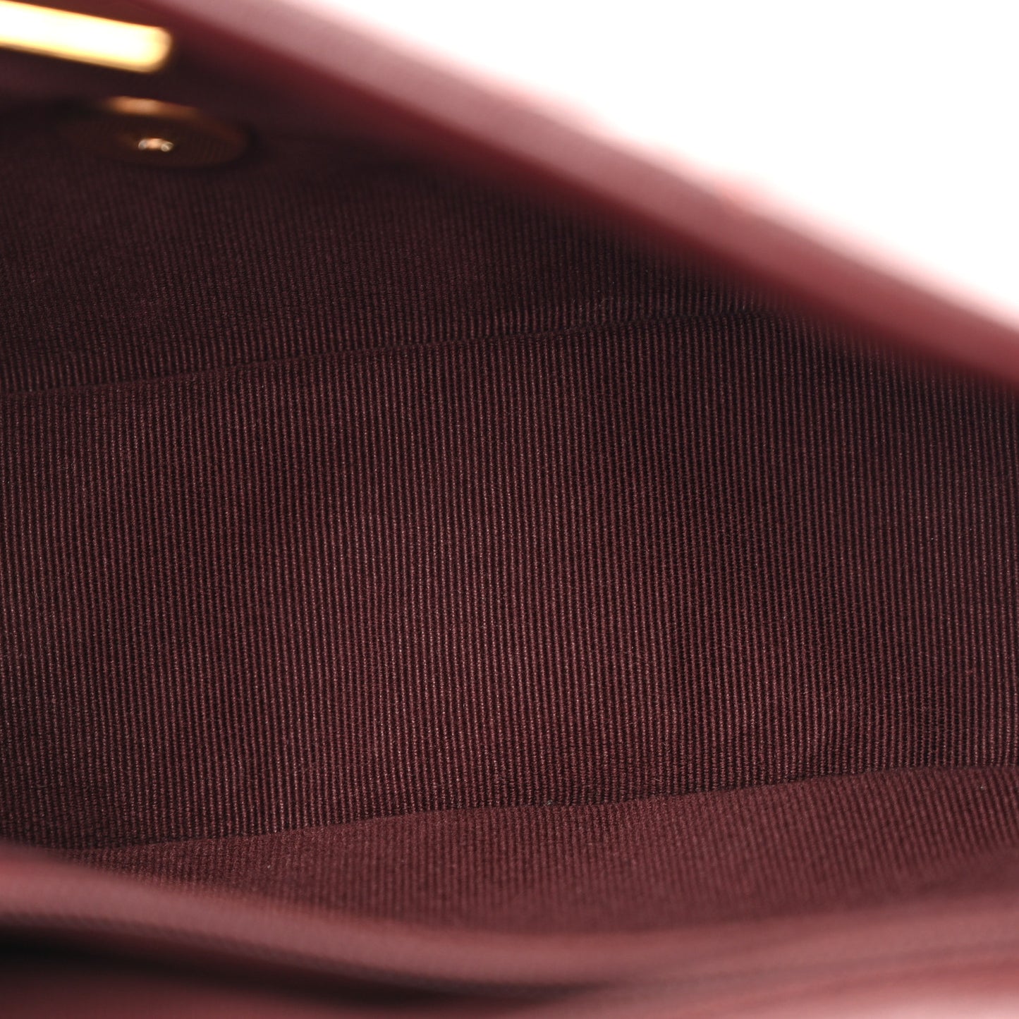 Lambskin Quilted Mini Logo Square Flap Burgundy