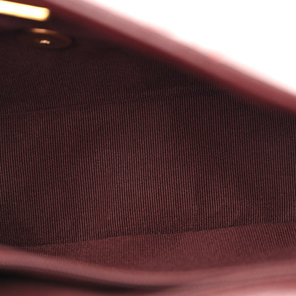 Chanel Lambskin Quilted Mini Logo Square Flap Burgundy 5 of 14