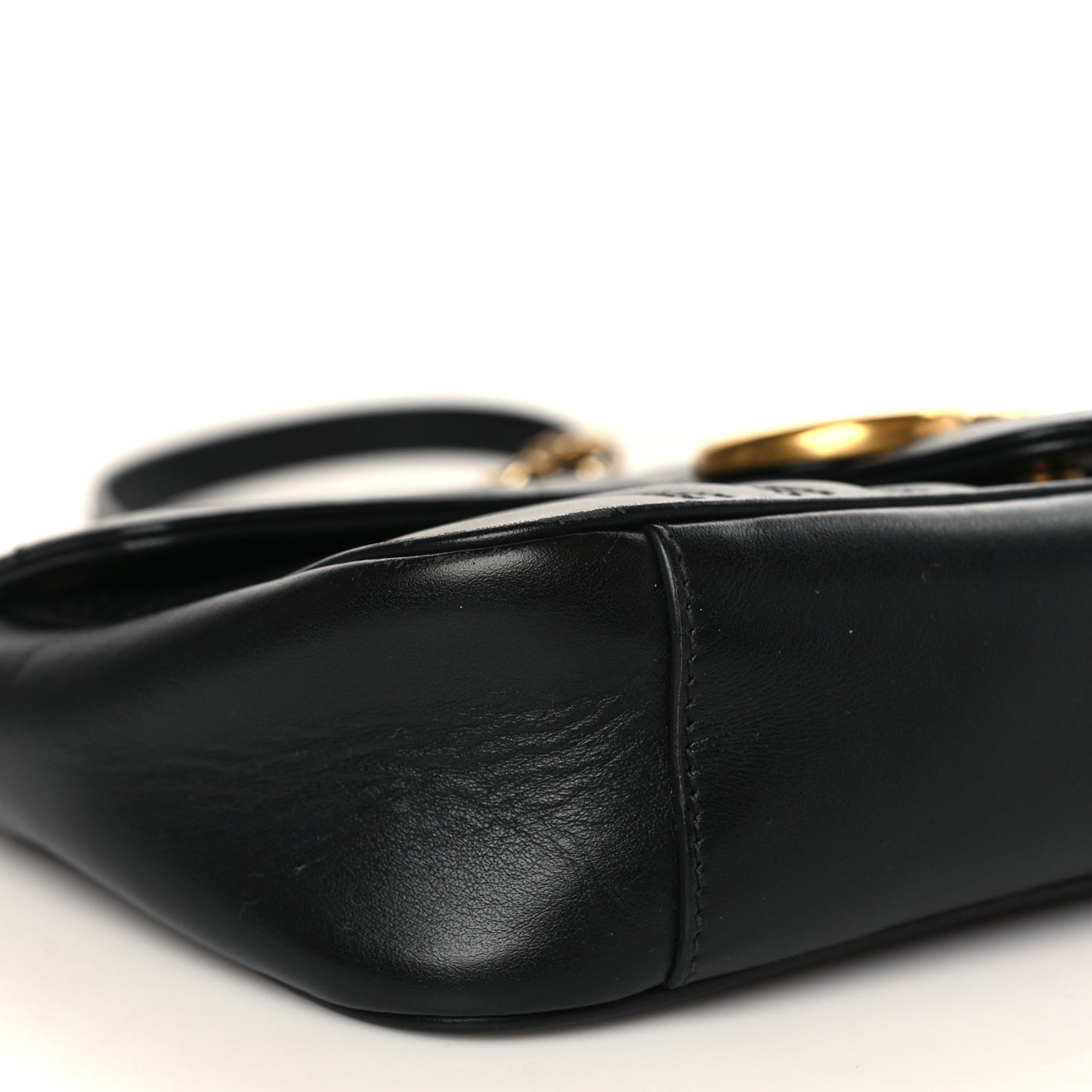 Calfskin Matelasse Small GG Marmont Shoulder Bag Black