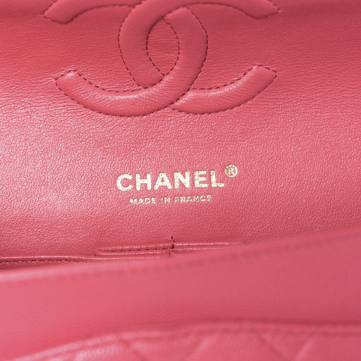 Caviar Quilted Medium Double Flap Dark Pink