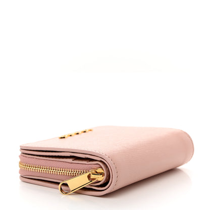 Gucci Textured Calfskin Script Logo Mini Wallet Perfect Pink 4 of 9