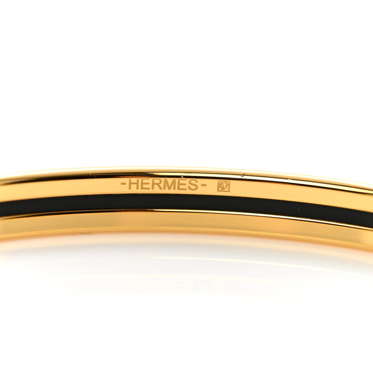 Enamel Printed Reaction En Chaines Extra Narrow Bracelet 70 Or Black
