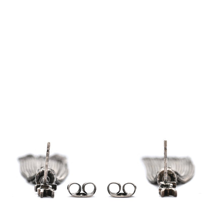 Saint Laurent Metal Monogram Loulou Tassel Earrings Silver 3 of 4