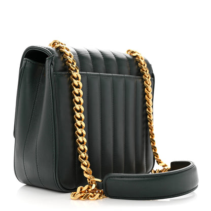 Saint Laurent Lambskin Matelasse Monogram Medium Vicky Chain Bag Algae 3 of 10