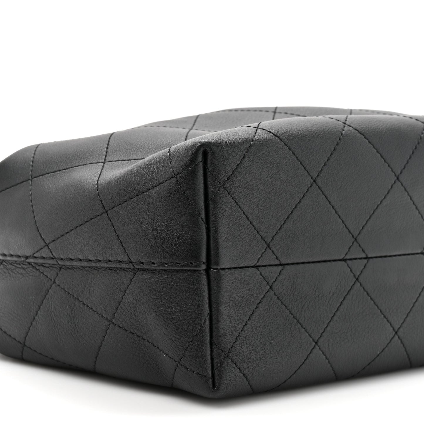 Calfskin Quilted Small Maxi Hobo Black