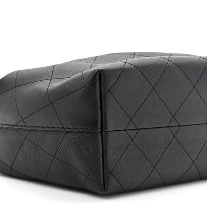 Chanel Calfskin Quilted Small Maxi Hobo Black 10 of 10