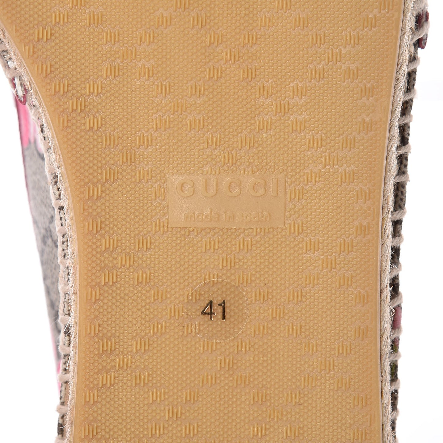 GG Supreme Monogram Blooms Espadrilles 41 Beige Multicolor Dry Rose
