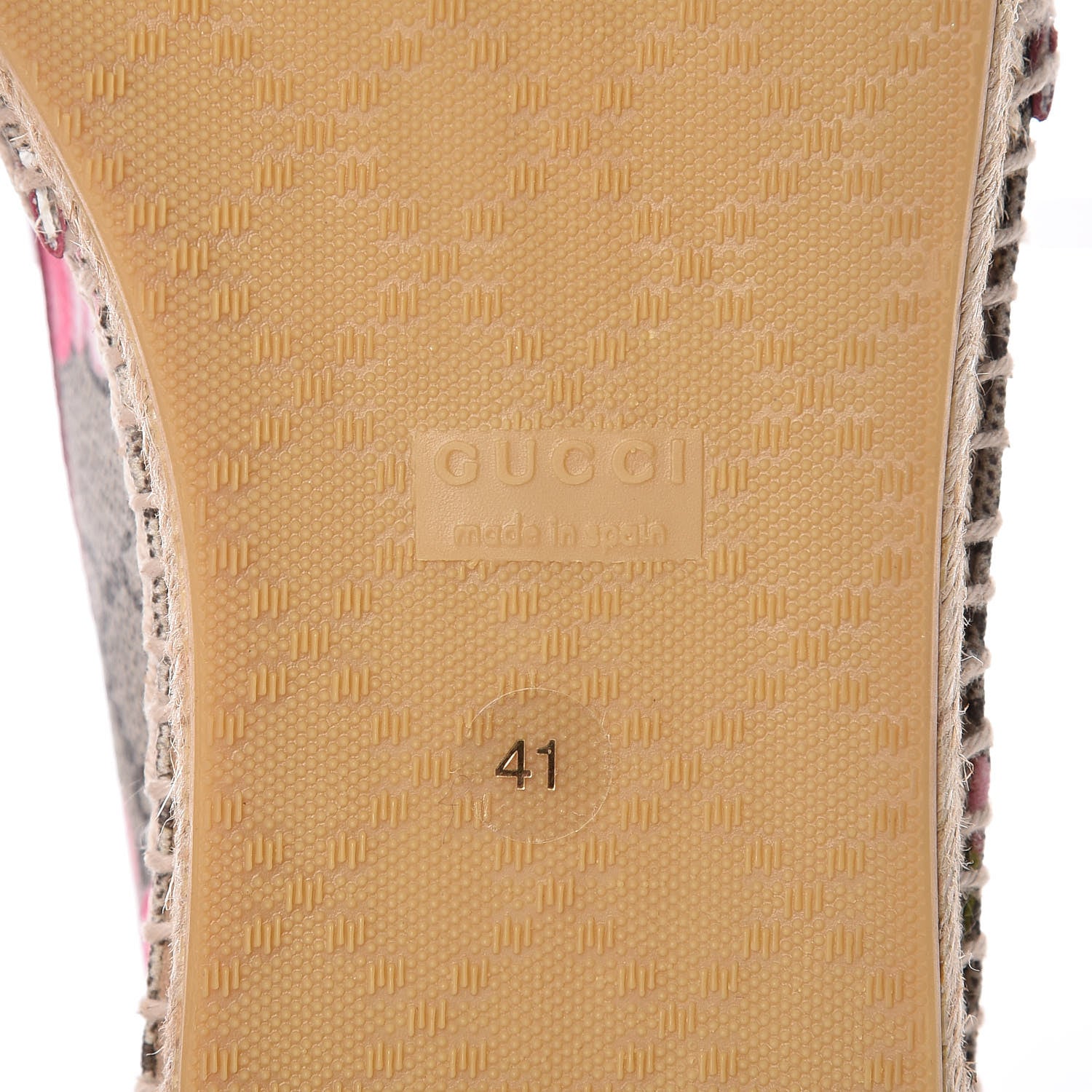 Gucci GG Supreme Monogram Blooms Espadrilles 41 Beige Multicolor Dry Rose 6 of 10