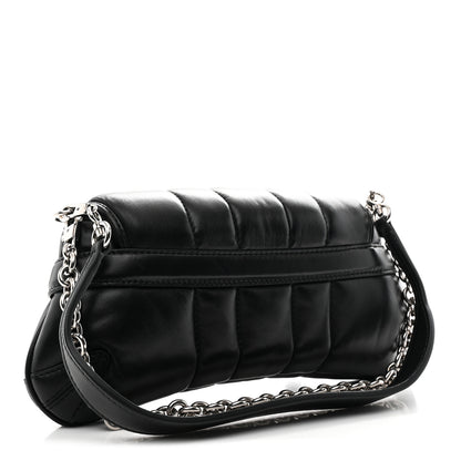 Gucci Nappa Vertical Matelasse Small Maxi Horsebit Chain Shoulder Bag Black 4 of 19