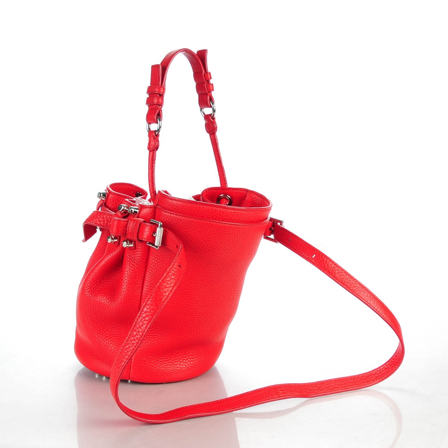 Pebbled Lambskin Diego Bucket Bag Cult