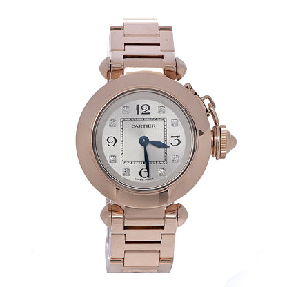 Cartier 18K Pink Gold Diamond 27mm Miss Pasha Quartz Watch 1 of 10