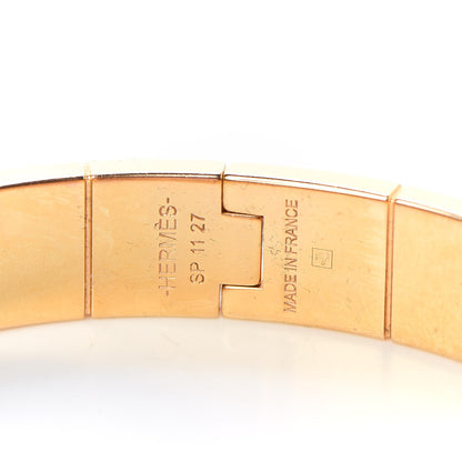 Hermes Enamel Printed Narrow Charniere Couvertures Nouvelles Hinged Bracelet S 5 of 6