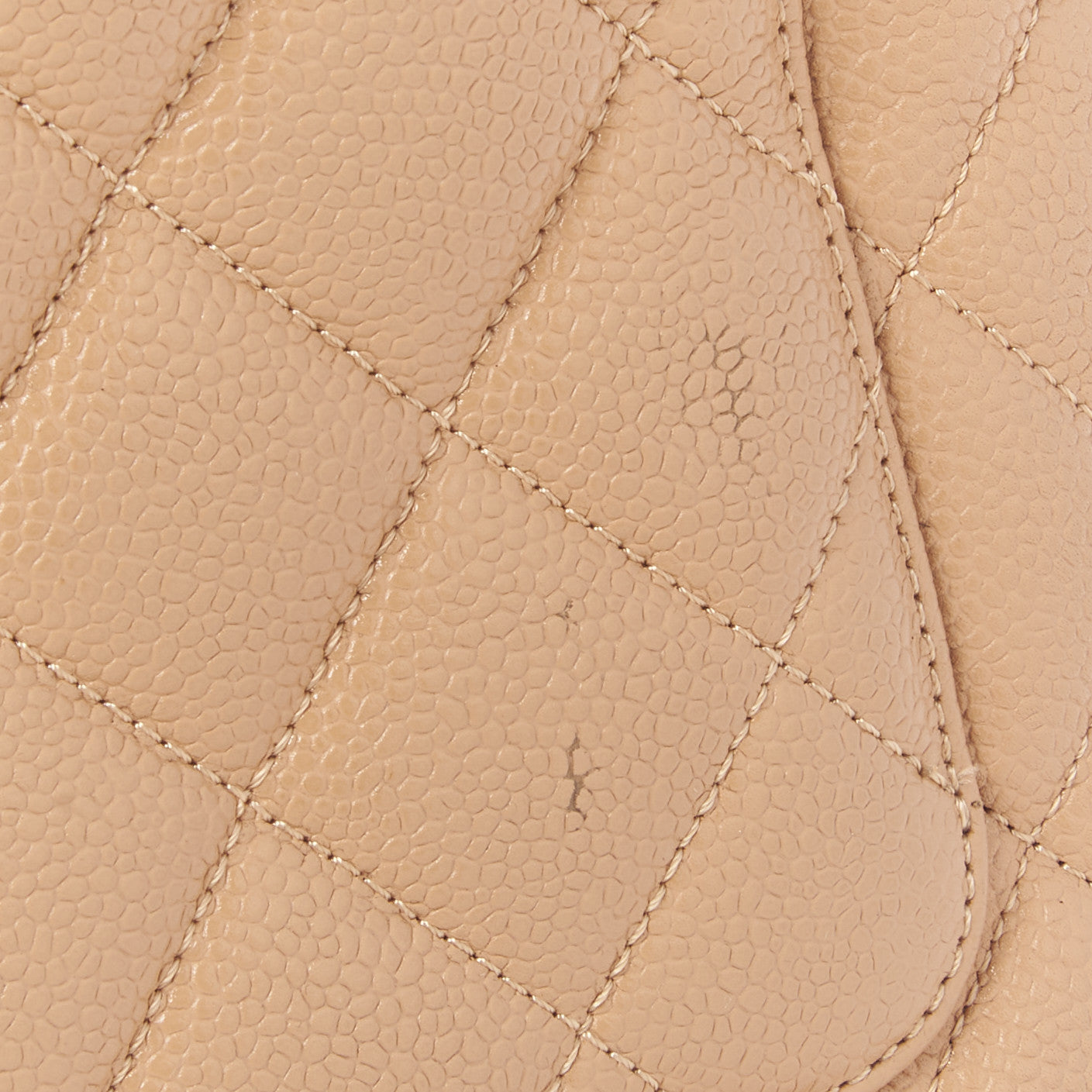 Caviar Quilted Medallion Tote Beige