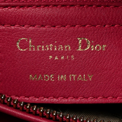 Christian Dior CHRISTIAN DIOR Lambskin Cannage Medium Lady Dior Fuchsia 6 of 12