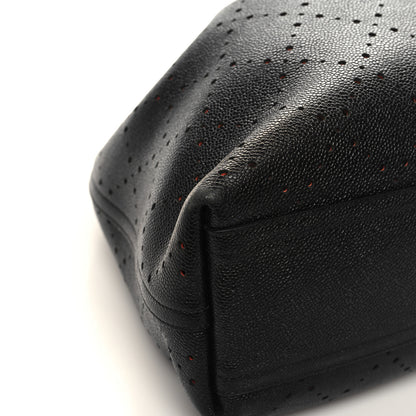 Chanel Caviar Perforated Drawstring CC Bag Black Orange 9 of 15