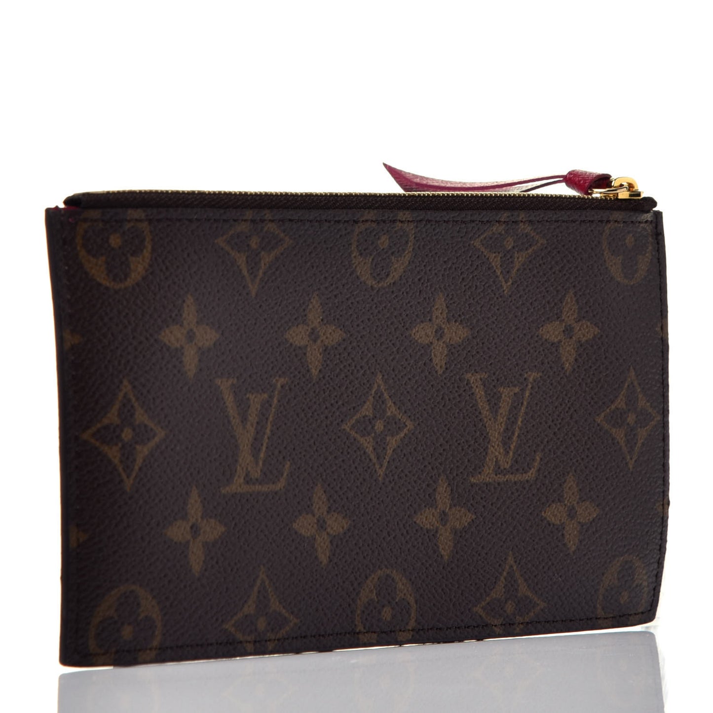 Monogram Felicie Chain Wallet Zippered Insert Fuchsia