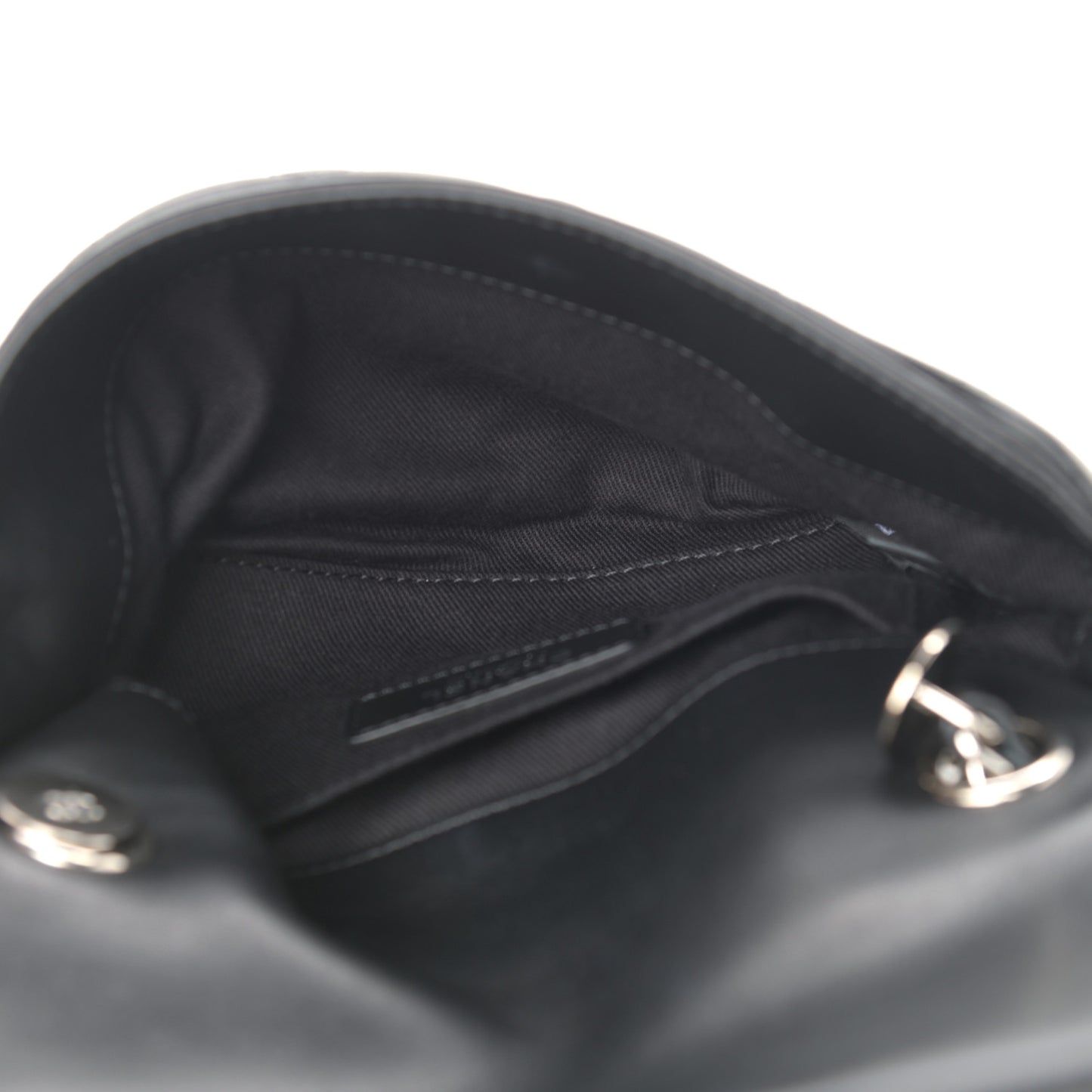 Calfskin Quilted CC Uniform Flap Belt Bag Black