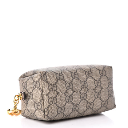 Gucci Soft GG Supreme Monogram Calfskin Small Ophidia Cosmetic Case Beige Ebony New Acero 4 of 8
