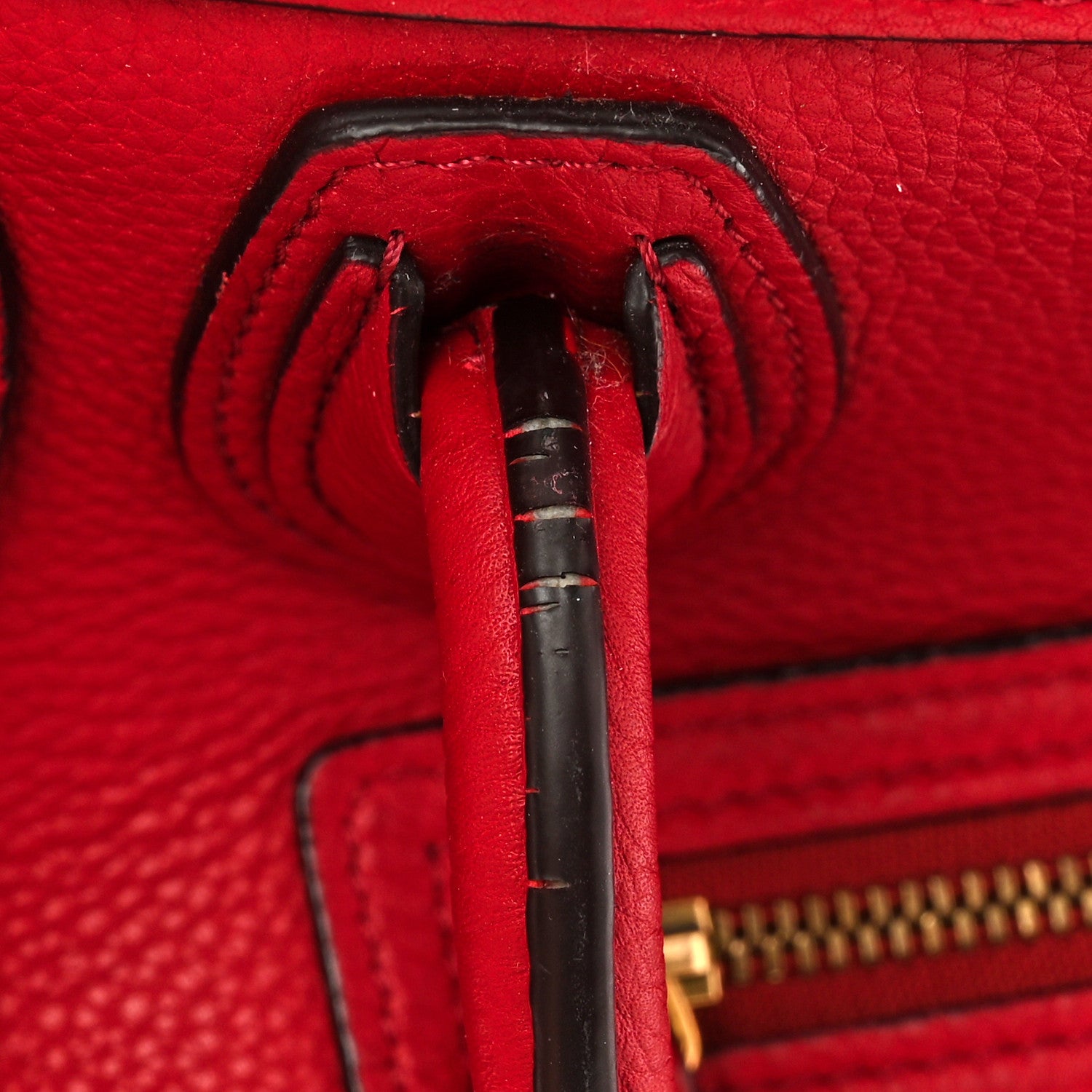 Celine Drummed Calfskin Nano Luggage Red 15 of 17