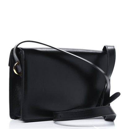 Gucci Textured Calfskin Small Torchon GG Ring Shoulder Bag Black 3 of 13