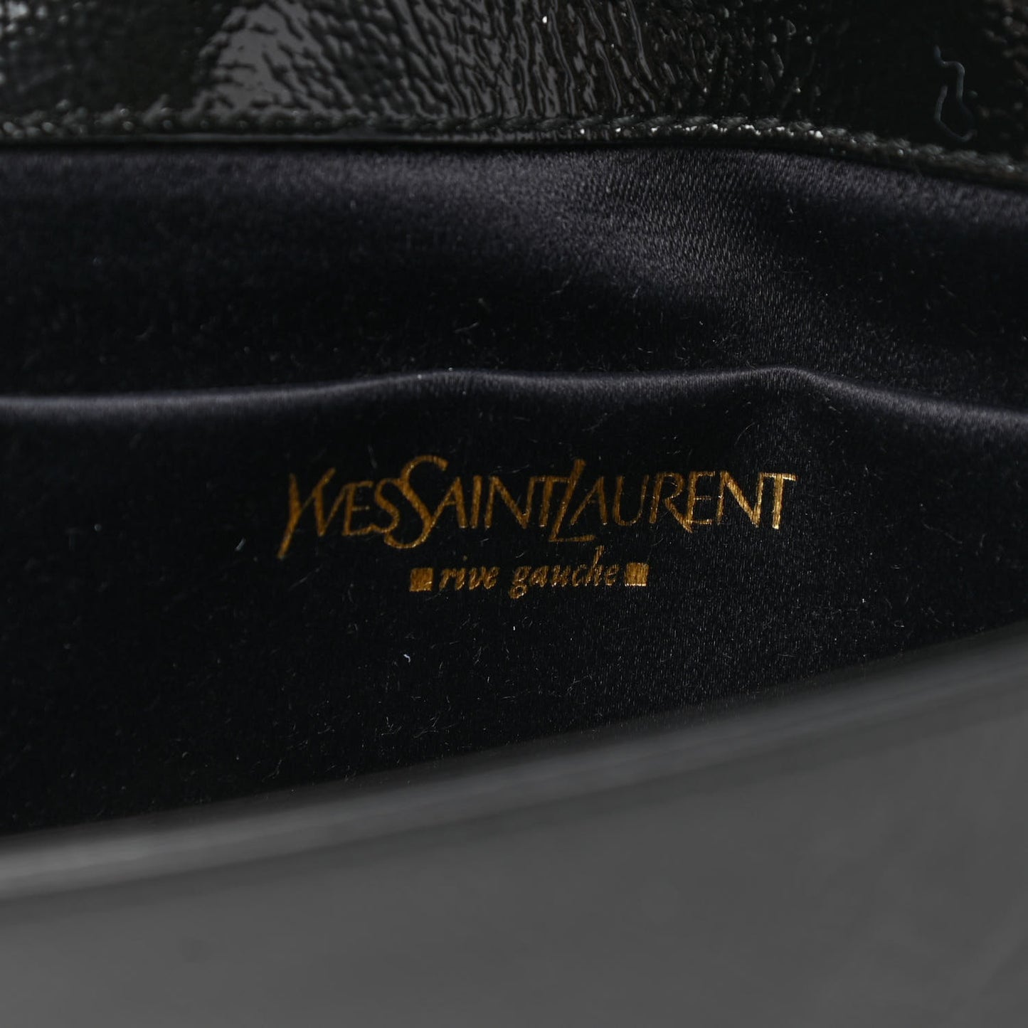 Textured Patent Monogram Small Belle De Jour Clutch Black