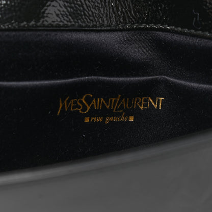 Saint Laurent Textured Patent Monogram Small Belle De Jour Clutch Black 6 of 7