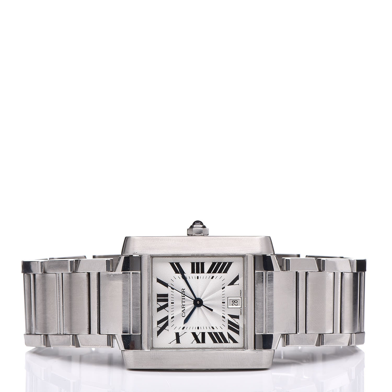 Cartier Stainless Steel 28mm Tank Francaise Automatic Watch 3 of 6