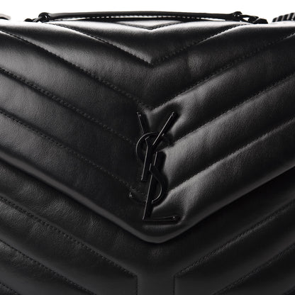 Saint Laurent Calfskin Y Quilted Monogram Medium Loulou Chain Satchel Black 11 of 11