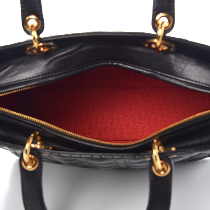 Christian Dior Lambskin Cannage Large Lady Dior Black 5 of 11