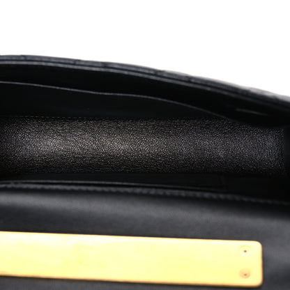Chanel Lambskin Enamel Quilted Top Handle Flap Phone Holder With Chain Black 5 of 11