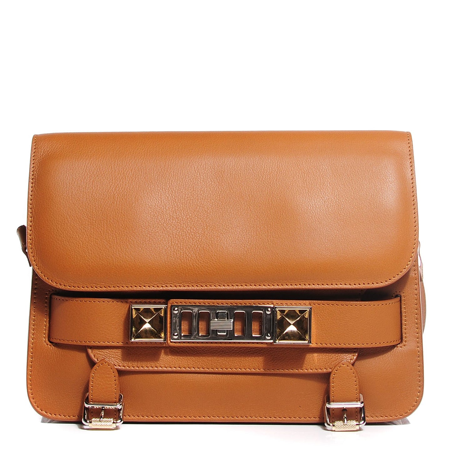 Smooth Calfskin PS11 Classic Shoulder Bag Caramel