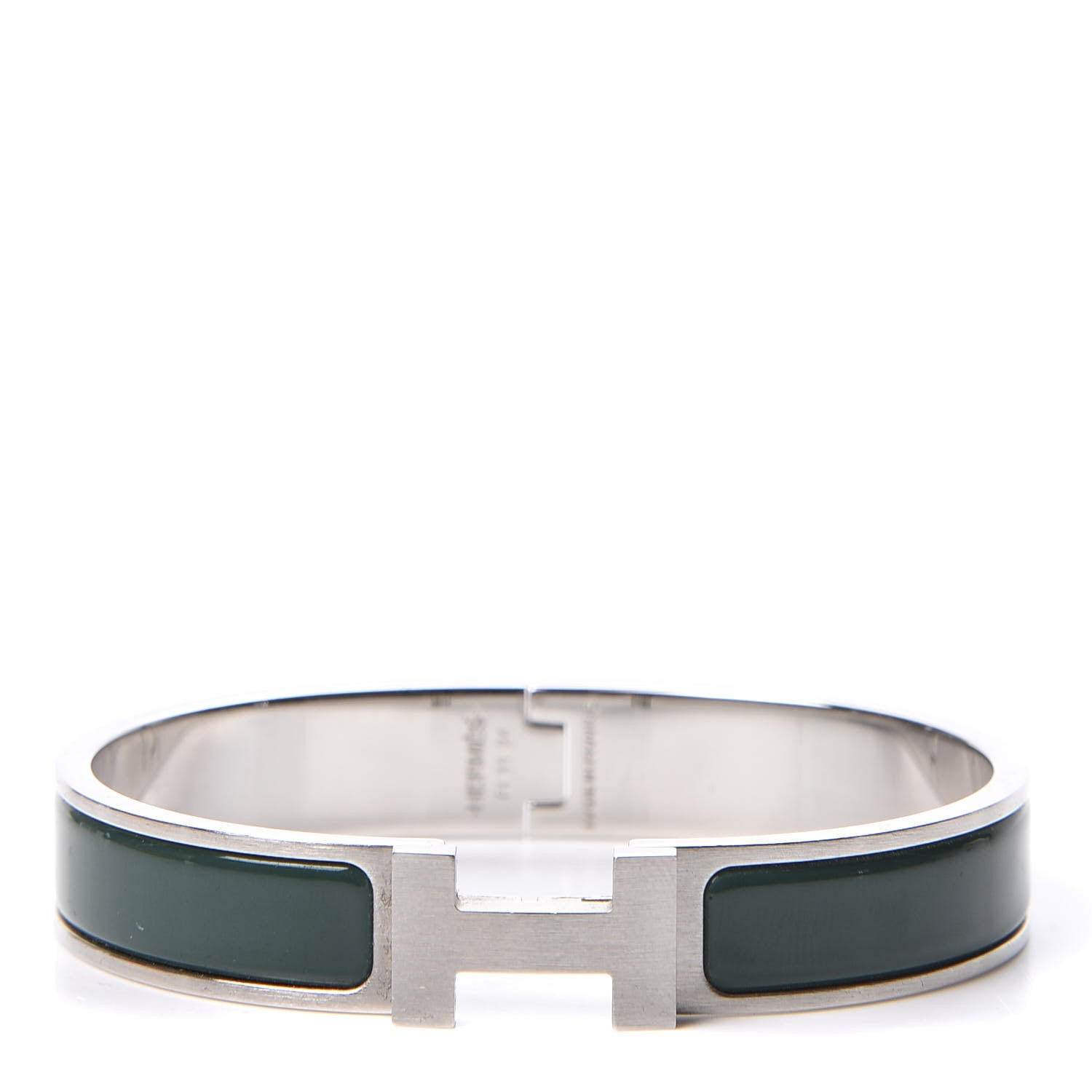 Hermes Enamel Narrow Clic Clac HH Bracelet GM Vert Veronese 1 of 4