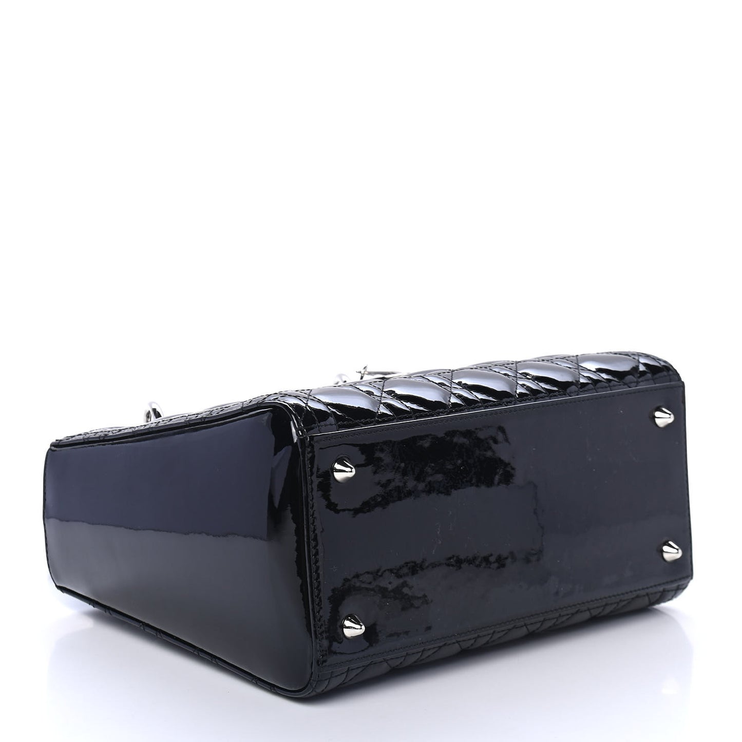 Patent Cannage Medium Lady Dior Black